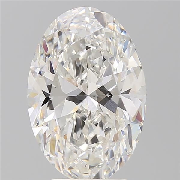 4.71 Carat Oval Lab Diamond with  Cut Diamond in 14KT  view 1
