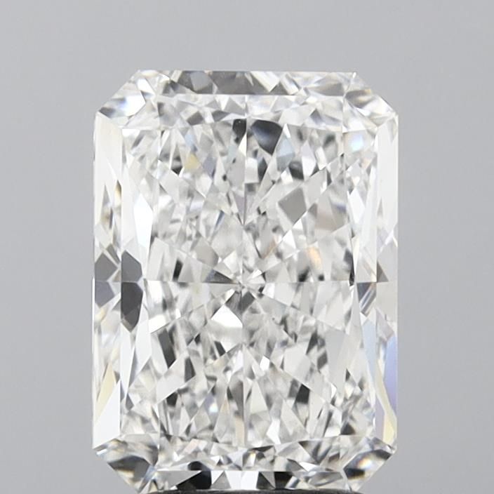 3.55 Carat Radiant Lab Diamond with  Cut Diamond in 14KT  view 1
