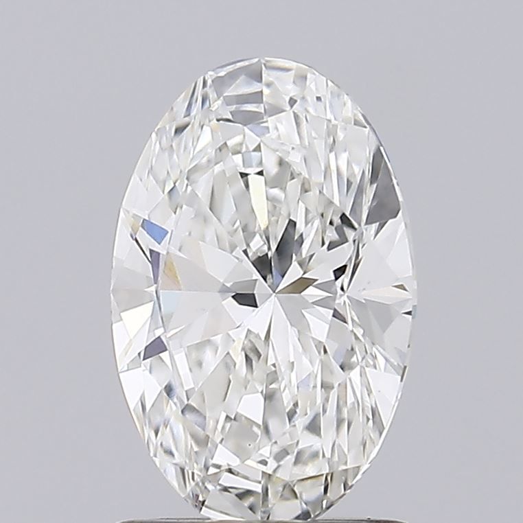 1.55 Carat Oval Lab Diamond with  Cut Diamond in 14KT  view 1

