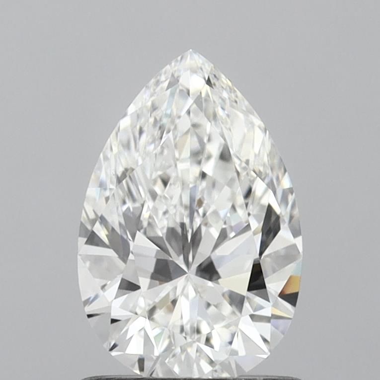 1.0 Carat Pear Lab Diamond with  Cut Diamond in 14KT  view 1
