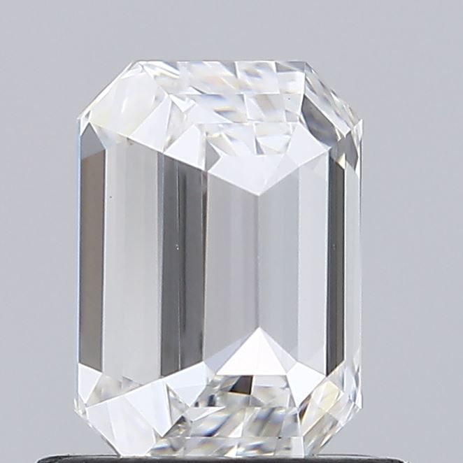 1.0 Carat Emerald Lab Diamond with  Cut Diamond in 14KT  view 1
