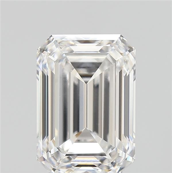 4.56 Carat Emerald Lab Diamond with  Cut Diamond in 14KT  view 1

