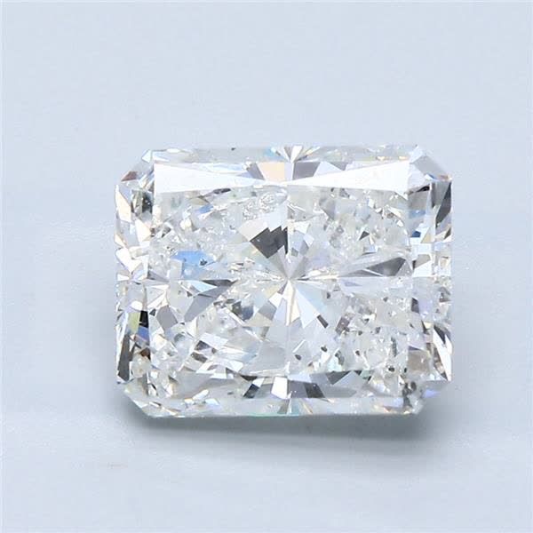 2.7 Carat Radiant Natural Diamond with  Cut Diamond in 14KT  view 1
