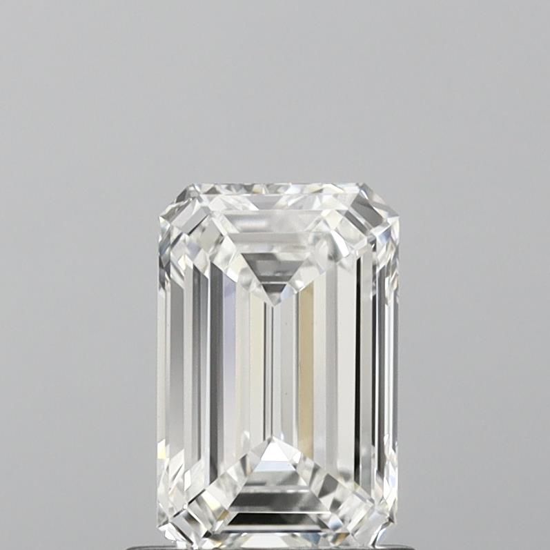 1.02 Carat Emerald Lab Diamond with  Cut Diamond in 14KT  view 1
