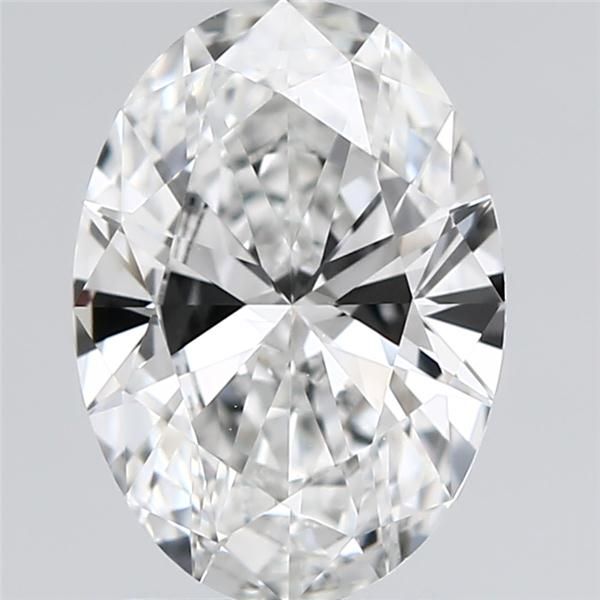 2.05 Carat Oval Lab Diamond with  Cut Diamond in 14KT  view 1
