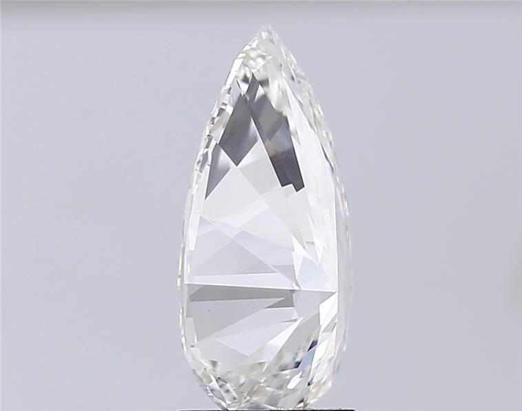 3.39 Carat Pear Lab Diamond with  Cut Diamond in 14KT  view 1
