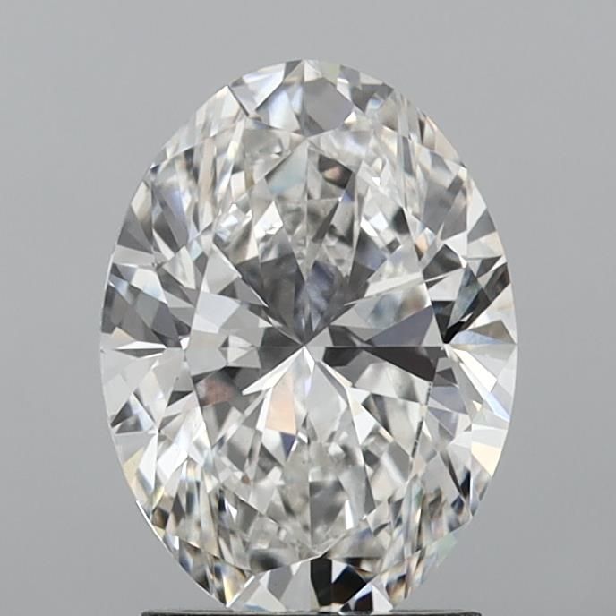 2.2 Carat Oval Lab Diamond with  Cut Diamond in 14KT  view 1
