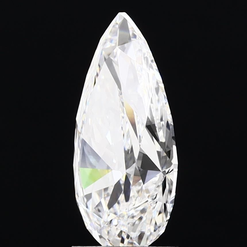 3.06 Carat Pear Lab Diamond with  Cut Diamond in 14KT  view 1
