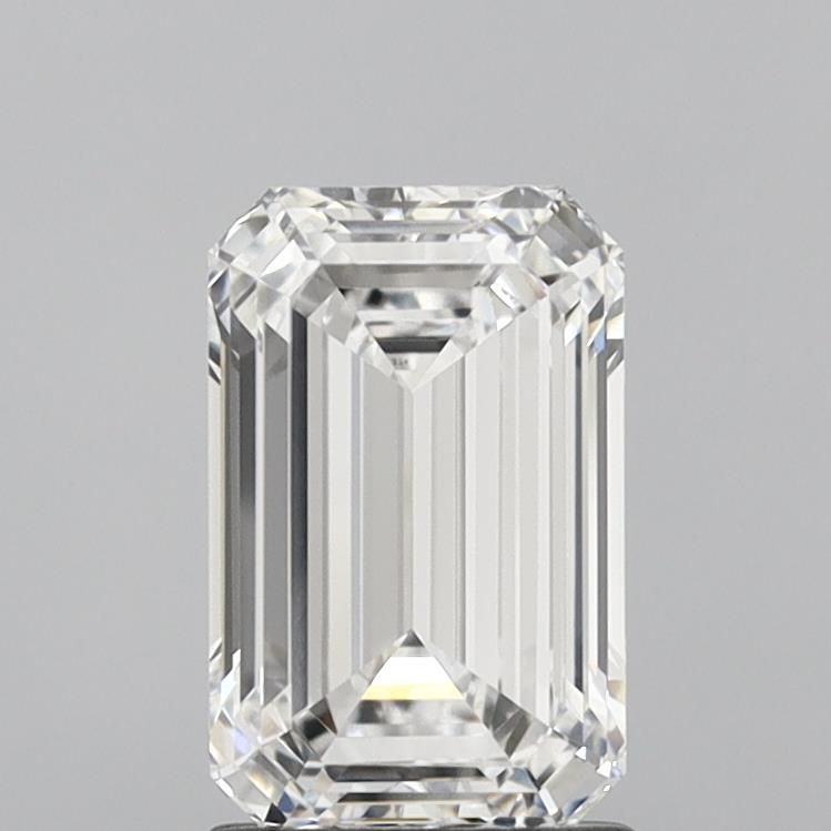 1.85 Carat Emerald Lab Diamond with  Cut Diamond in 14KT  view 1
