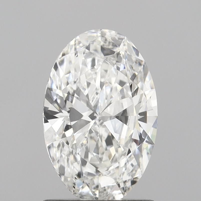 1.0 Carat Oval Lab Diamond with  Cut Diamond in 14KT  view 1
