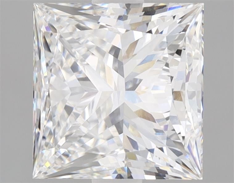 2.26 Carat Princess Lab Diamond with  Cut Diamond in 14KT  view 1
