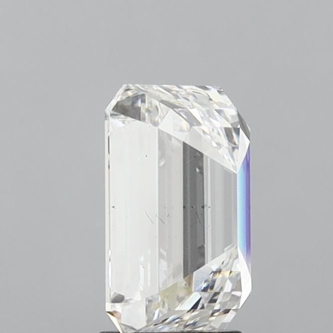 4.0 Carat Emerald Lab Diamond with  Cut Diamond in 14KT  view 1
