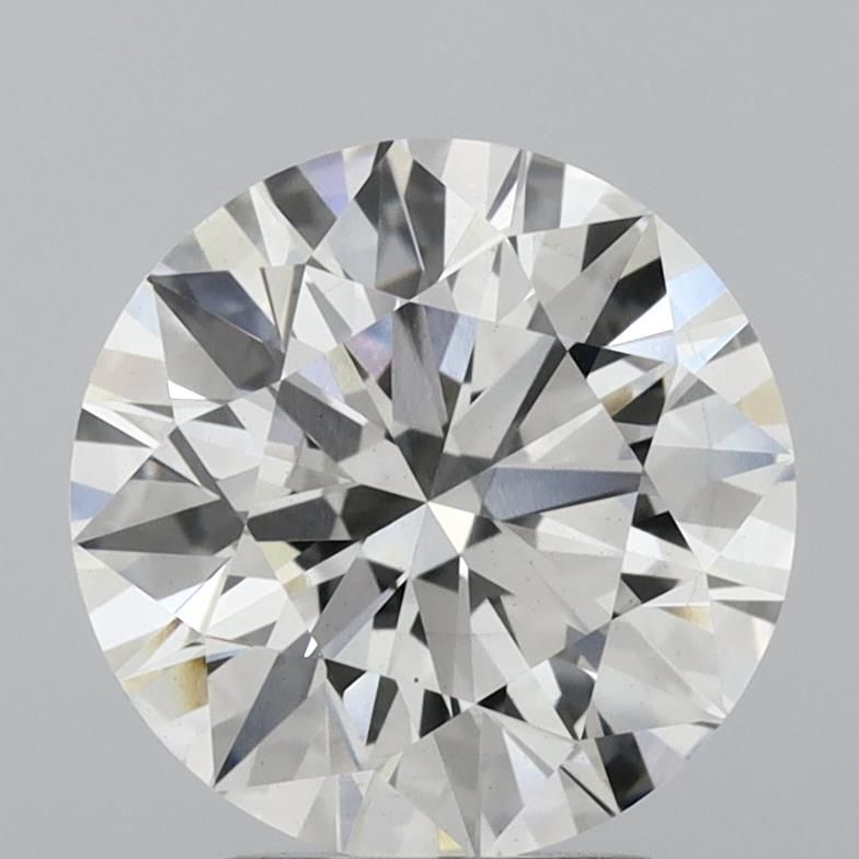 2.5 Carat Round Lab Diamond with  Cut Diamond in 14KT  view 1
