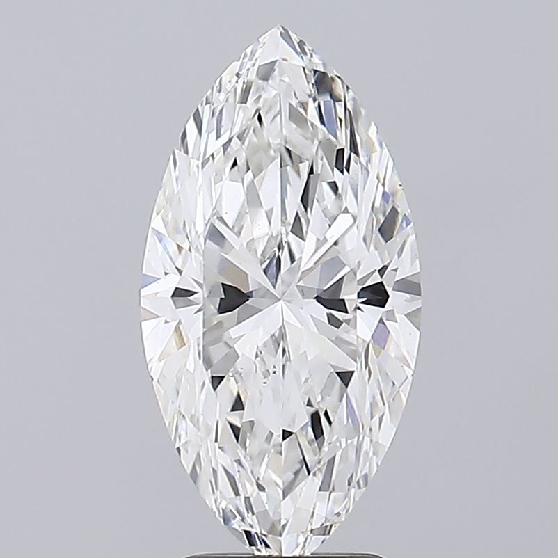 3.51 Carat Marquise Lab Diamond with  Cut Diamond in 14KT  view 1
