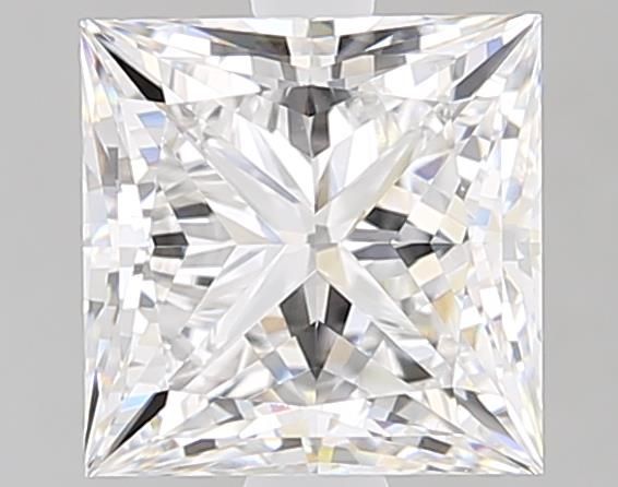 2.21 Carat Princess Lab Diamond with  Cut Diamond in 14KT  view 1
