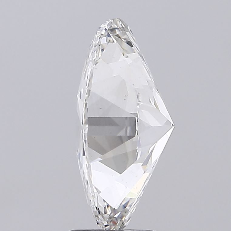 3.68 Carat Oval Lab Diamond with  Cut Diamond in 14KT  view 1
