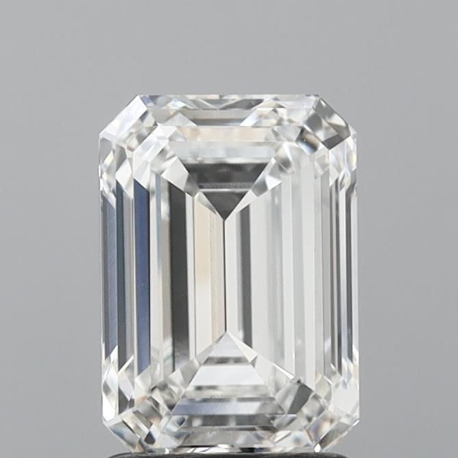 1.9 Carat Emerald Lab Diamond with  Cut Diamond in 14KT  view 1
