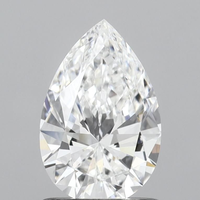 1.0 Carat Pear Lab Diamond with  Cut Diamond in 14KT  view 1
