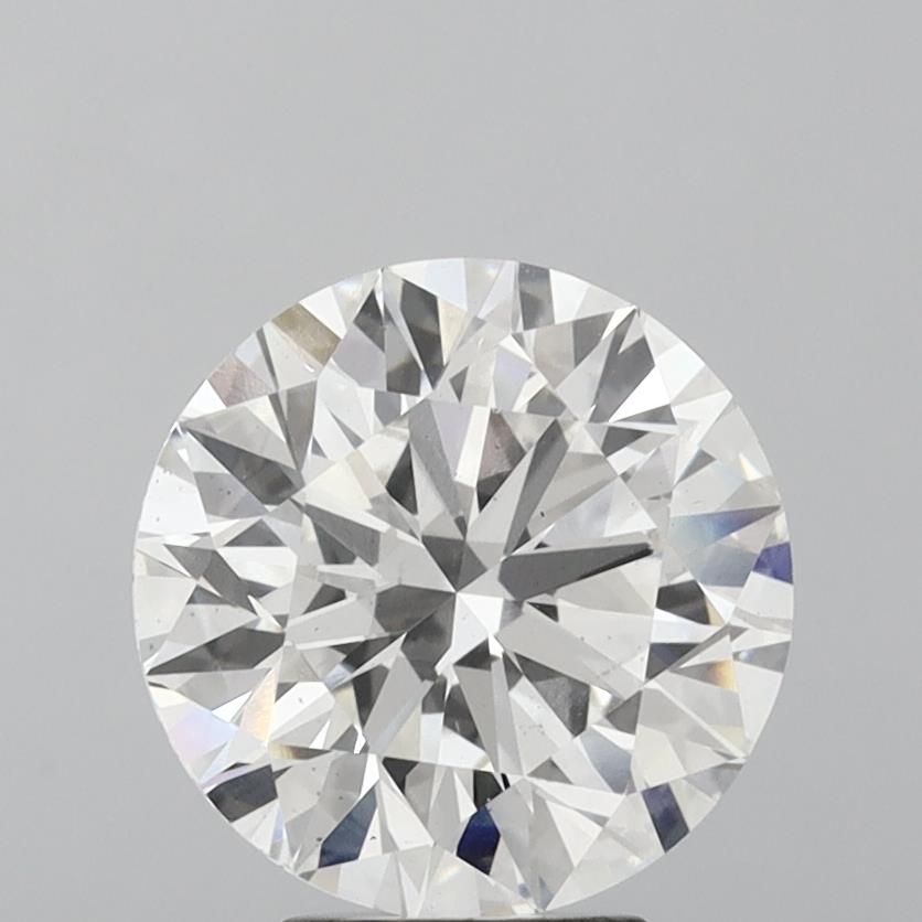 4.5 Carat Round Lab Diamond with  Cut Diamond in 14KT  view 1
