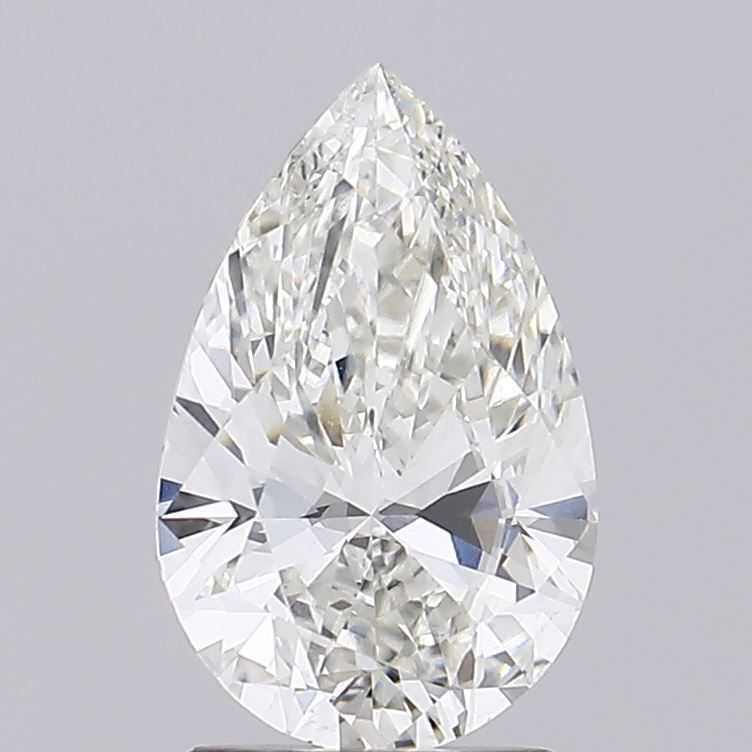 2.0 Carat Pear Lab Diamond with  Cut Diamond in 14KT  view 1
