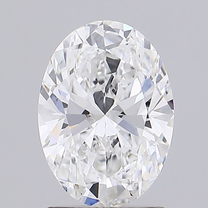 1.6 Carat Oval Lab Diamond with  Cut Diamond in 14KT  view 1
