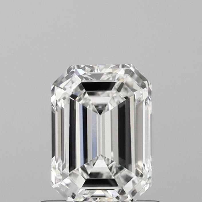 1.01 Carat Emerald Lab Diamond with  Cut Diamond in 14KT  view 1
