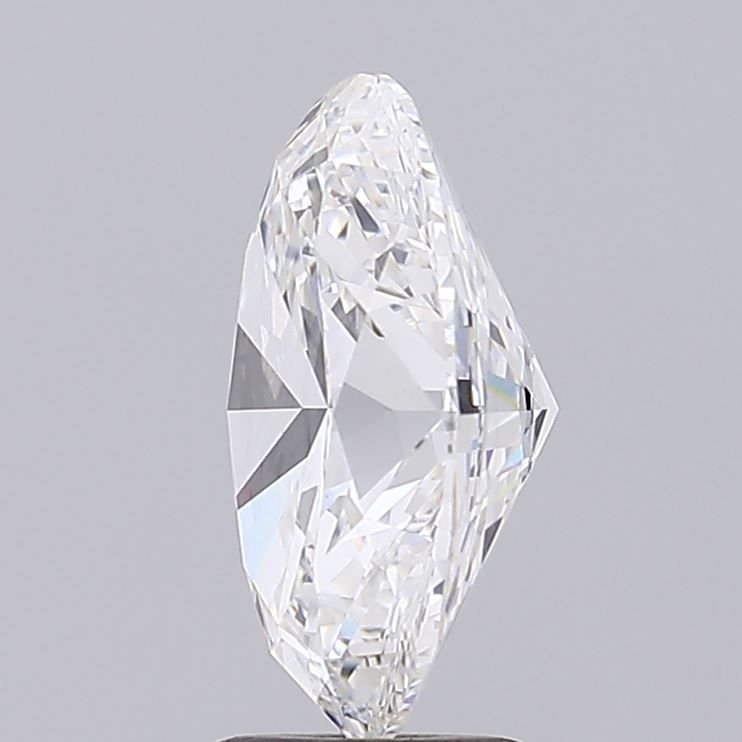3.5 Carat Oval Lab Diamond with  Cut Diamond in 14KT  view 1
