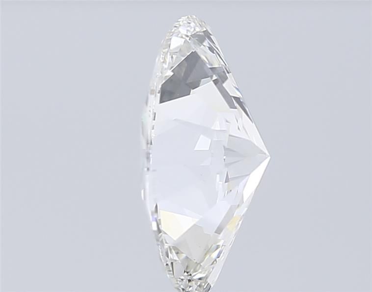 3.05 Carat Oval Lab Diamond with  Cut Diamond in 14KT  view 1

