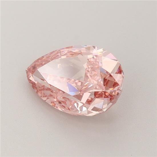 2.01 Carat Pear Lab Diamond with  Cut Diamond in 14KT  view 1
