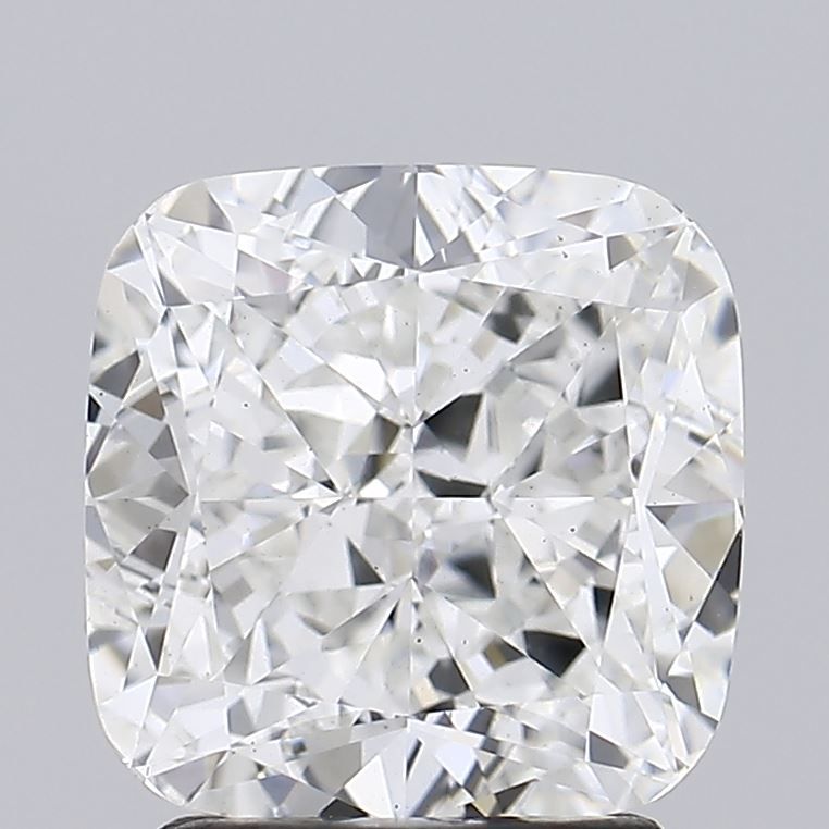 2.79 Carat Cushion Lab Diamond with  Cut Diamond in 14KT  view 1
