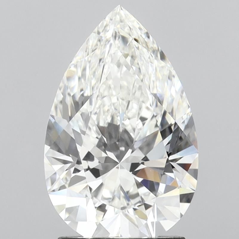 2.13 Carat Pear Lab Diamond with  Cut Diamond in 14KT  view 1
