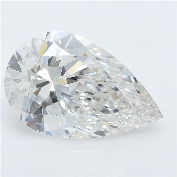 2.55 Carat Pear Lab Diamond with  Cut Diamond in 14KT  view 1

