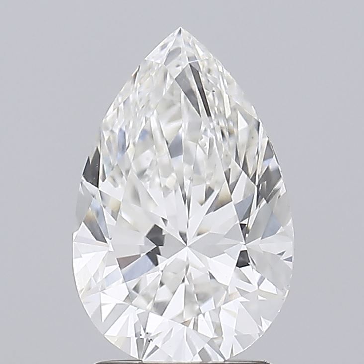 1.52 Carat Pear Lab Diamond with  Cut Diamond in 14KT  view 1
