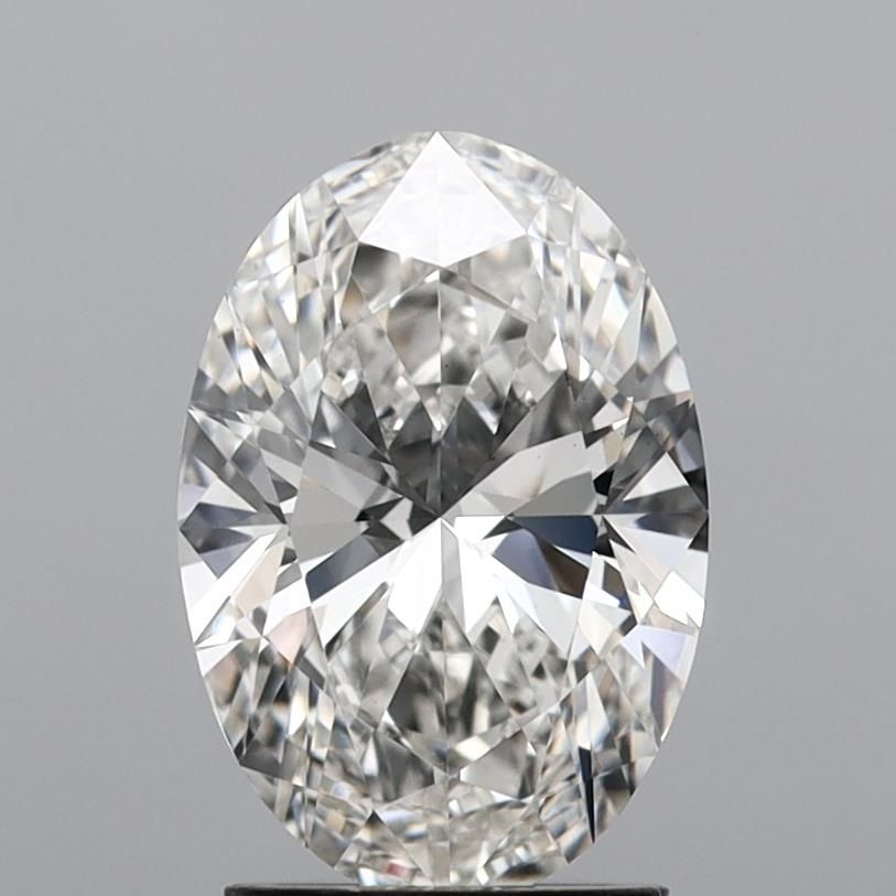 2.1 Carat Oval Lab Diamond with  Cut Diamond in 14KT  view 1
