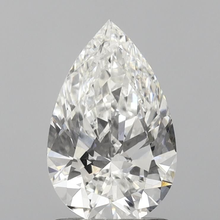 1.31 Carat Pear Lab Diamond with  Cut Diamond in 14KT  view 1
