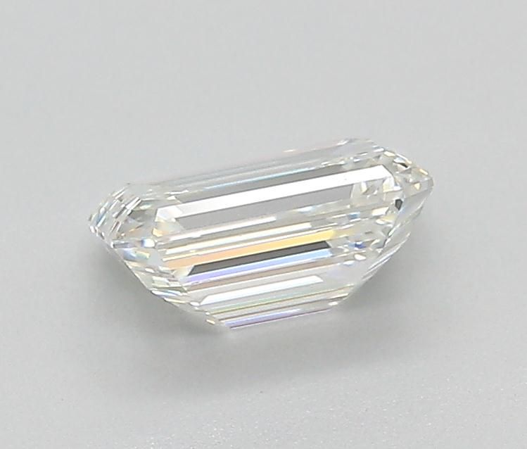 1.0 Carat Emerald Lab Diamond with  Cut Diamond in 14KT  view 1
