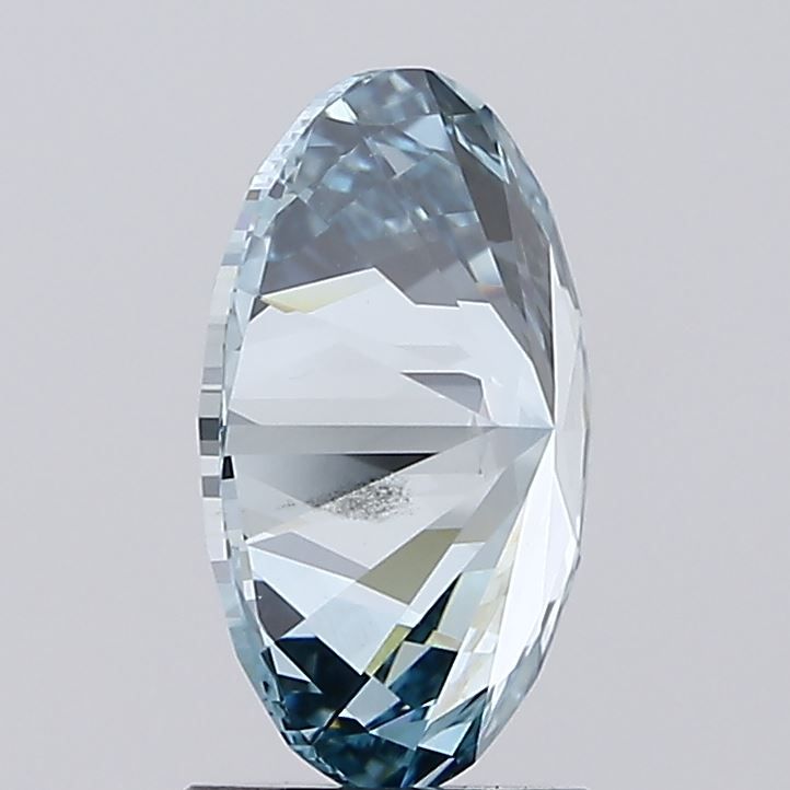 2.01 Carat Oval Lab Diamond with  Cut Diamond in 14KT  view 1
