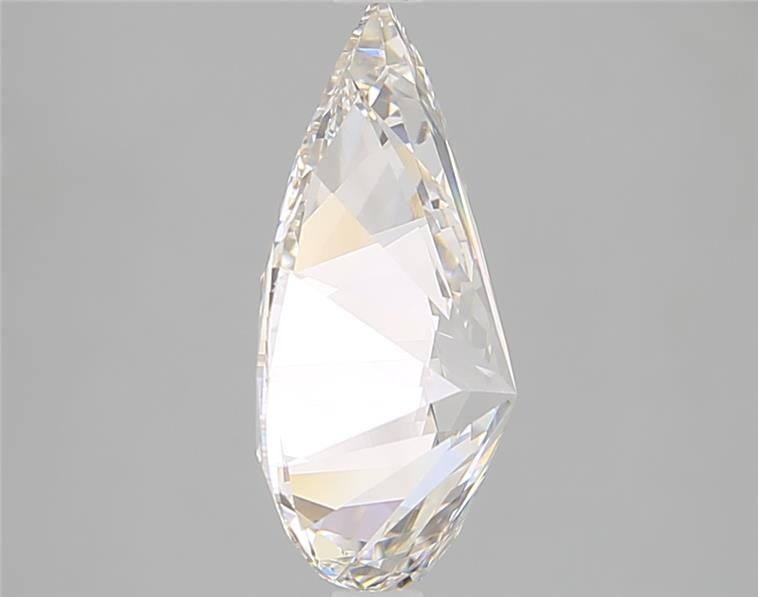 3.52 Carat Pear Lab Diamond with  Cut Diamond in 14KT  view 1
