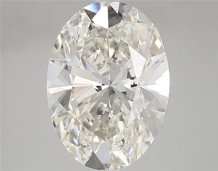 6.01 Carat Oval Lab Diamond with  Cut Diamond in 14KT  view 1
