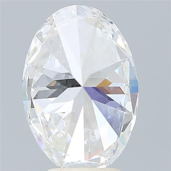 4.23 Carat Oval Lab Diamond with  Cut Diamond in 14KT  view 1
