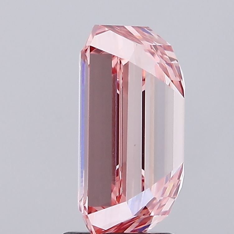 4.07 Carat Emerald Lab Diamond with  Cut Diamond in 14KT  view 1
