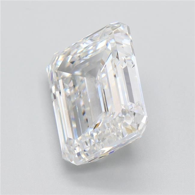 4.37 Carat Emerald Lab Diamond with  Cut Diamond in 14KT  view 1
