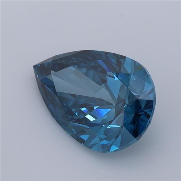 2.21 Carat Pear Lab Diamond with  Cut Diamond in 14KT  view 1
