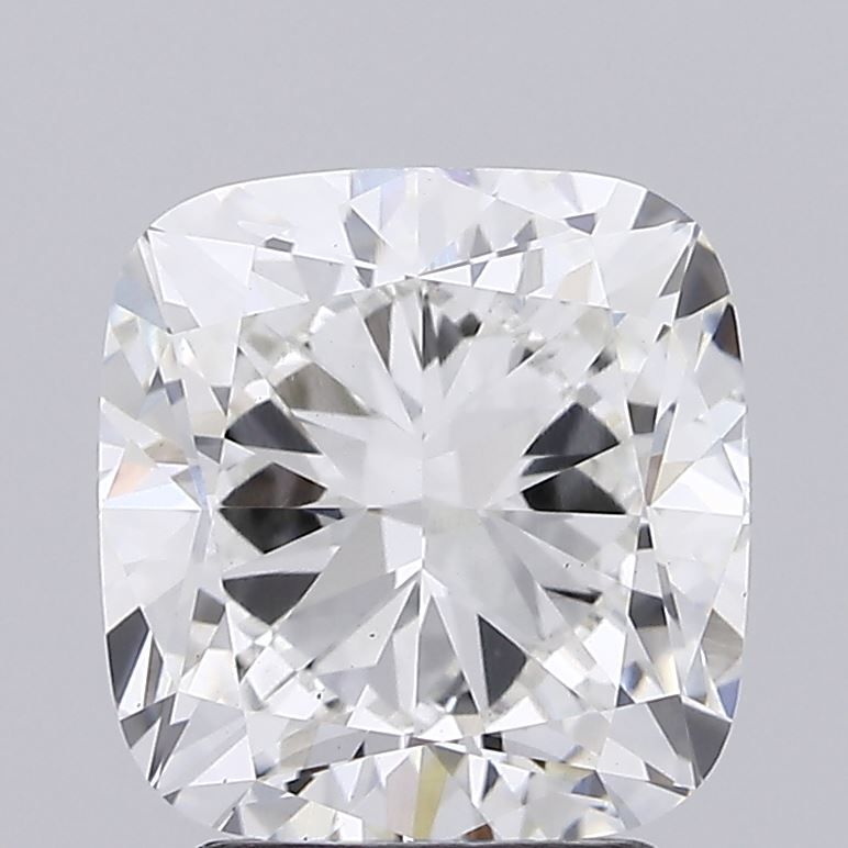 3.06 Carat Cushion Lab Diamond with  Cut Diamond in 14KT  view 1
