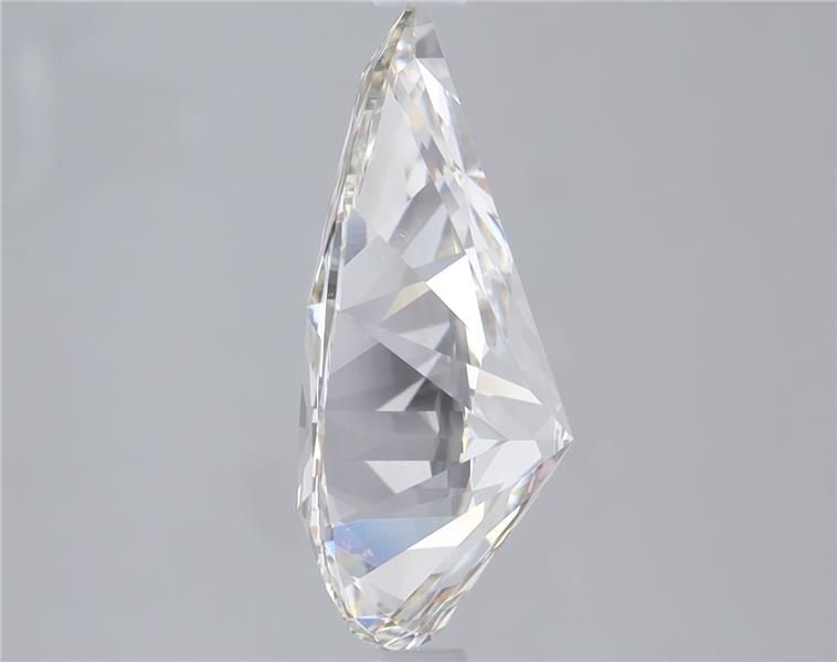3.43 Carat Pear Lab Diamond with  Cut Diamond in 14KT  view 1
