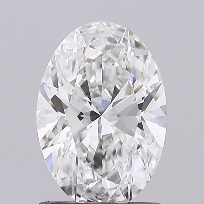 1.01 Carat Oval Lab Diamond with  Cut Diamond in 14KT  view 1
