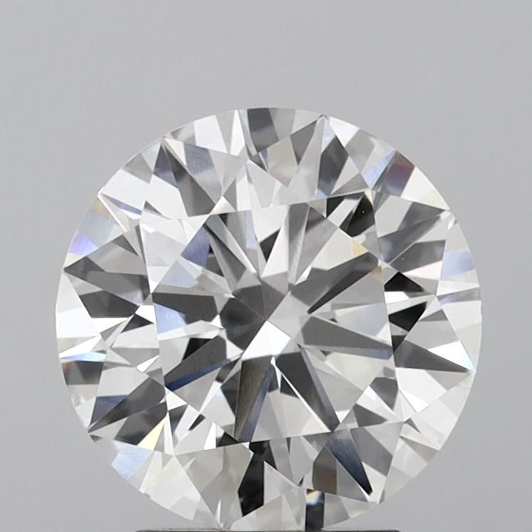 3.04 Carat Round Lab Diamond with  Cut Diamond in 14KT  view 1
