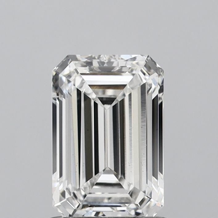 1.03 Carat Emerald Lab Diamond with  Cut Diamond in 14KT  view 1
