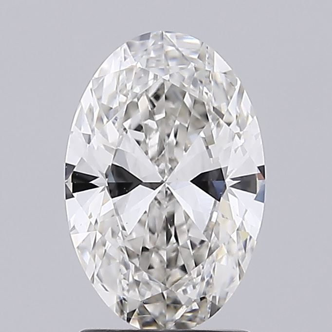 1.72 Carat Oval Lab Diamond with  Cut Diamond in 14KT  view 1
