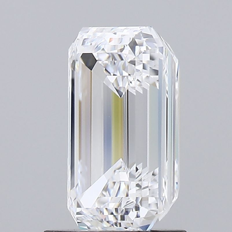 2.03 Carat Emerald Lab Diamond with  Cut Diamond in 14KT  view 1
